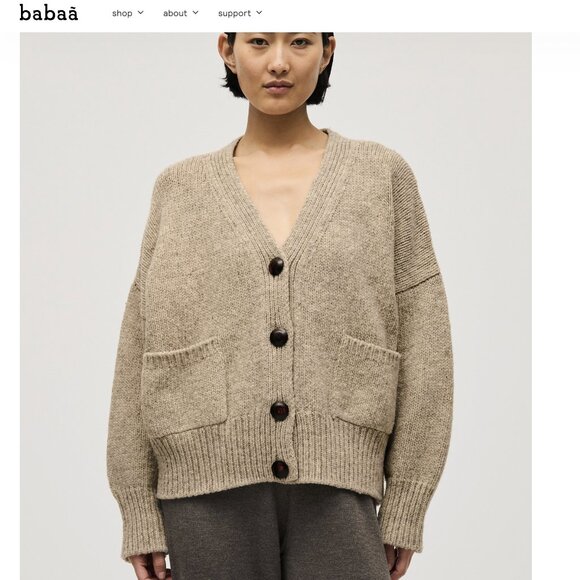 babaa cardigan no17 mist - Picture 1 of 17